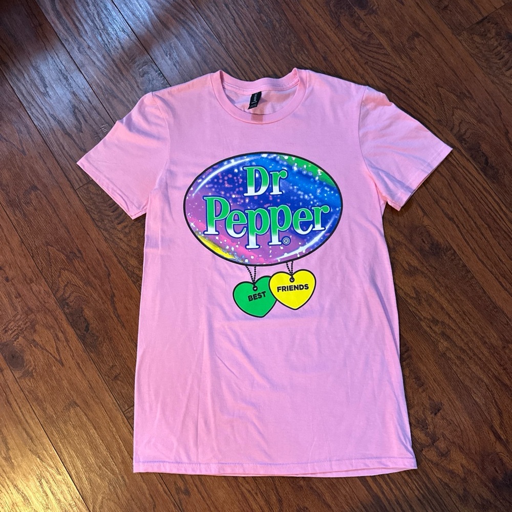 Pink Short Sleeve Tee Dr. Pepper Best Friends